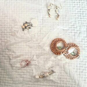 Boho/ Coastal Dangle Earrings & Ring